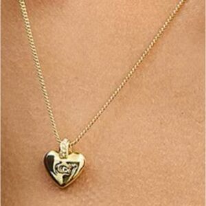 Coach Gold Heart Pendant Necklace